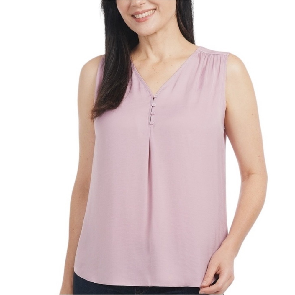 Hilary Radley Sleeveless pink top NWT size medium